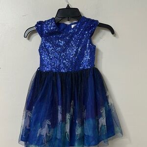 Us Angels Blue Sequin Dance Dress